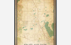 Fruitland Park Florida Map Poster, Modern Home Decor Wall Art inside Map Of Fruitland Park Florida
