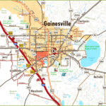 Gainesville Area Road Map   Ontheworldmap Within City Of Gainesville Florida Map