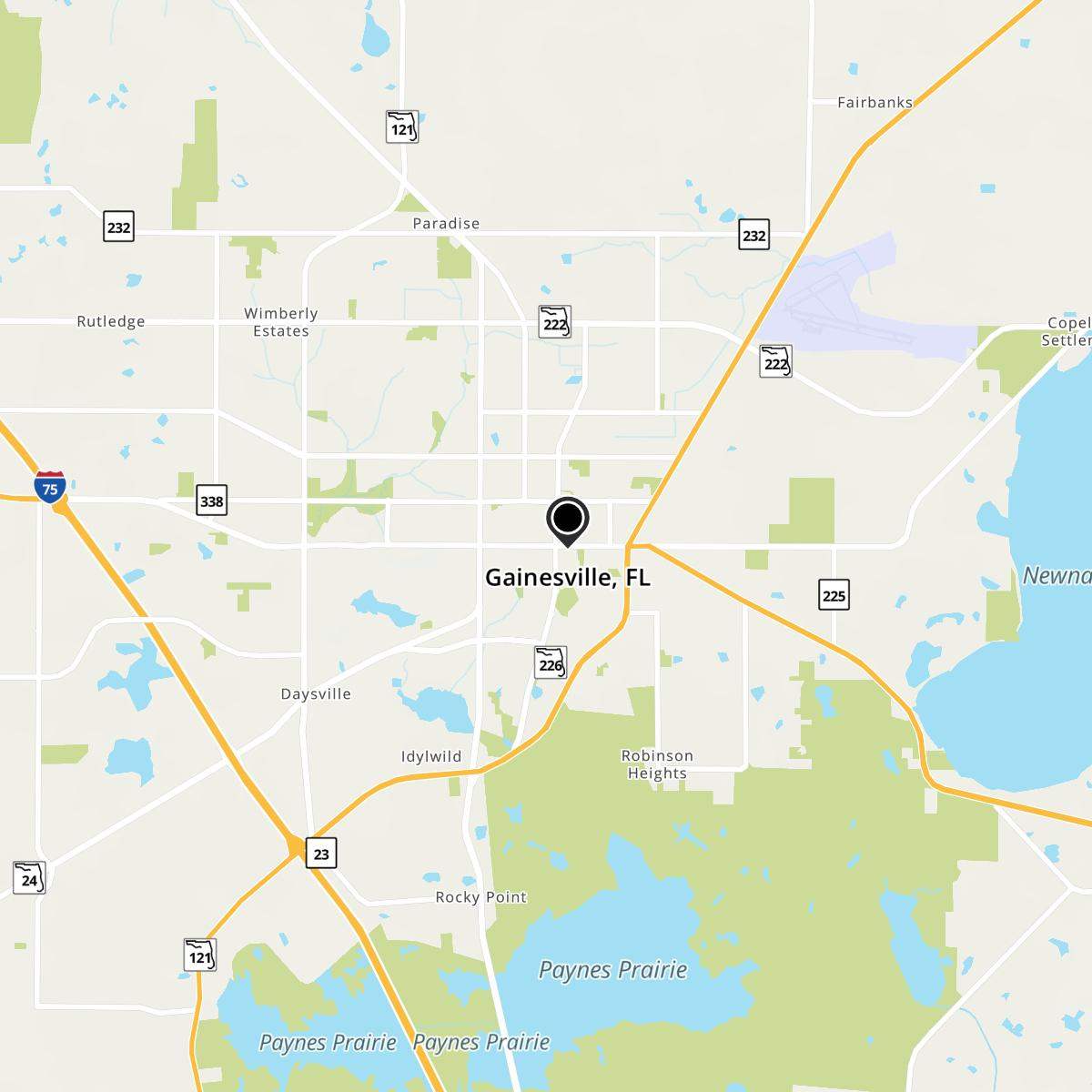 Gainesville, Fl Map &amp;amp; Directions - Mapquest with Gainesville on a Map of Florida