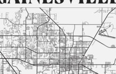 Gainesville, Florida, Gainesville Map, Gainesville Print, Florida intended for Gainesville Fl Map Of Florida