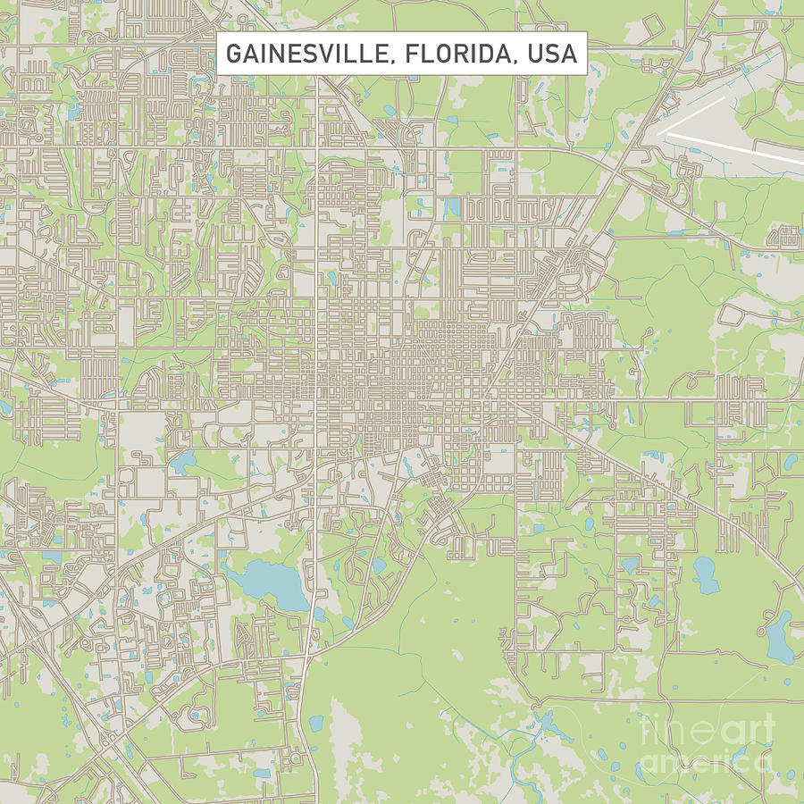 Gainesville Florida Us City Street Mapfrank Ramspott for City of Gainesville Florida Map