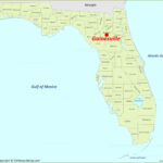 Gainesville Location On The Florida Map   Ontheworldmap With Regard To Map Of Florida With Gainesville