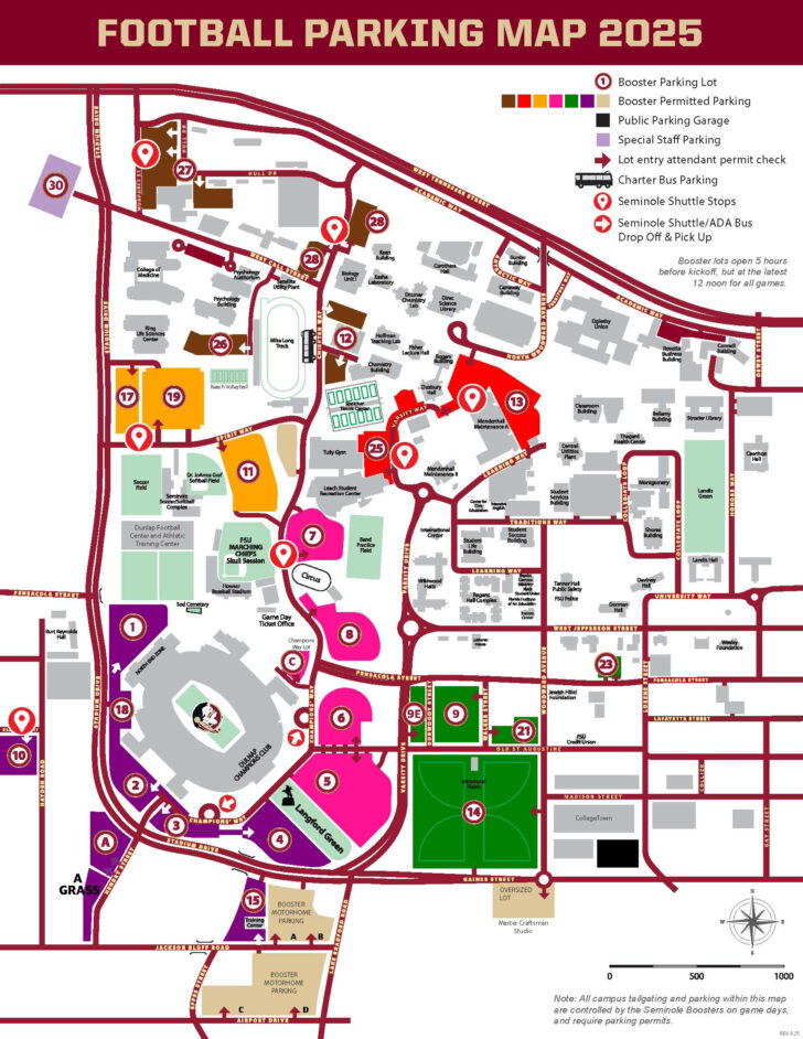 University of Florida Football Parking Map