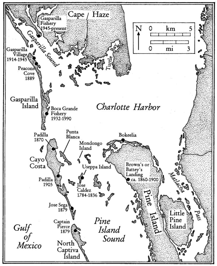 Map of Gasparilla Island Florida