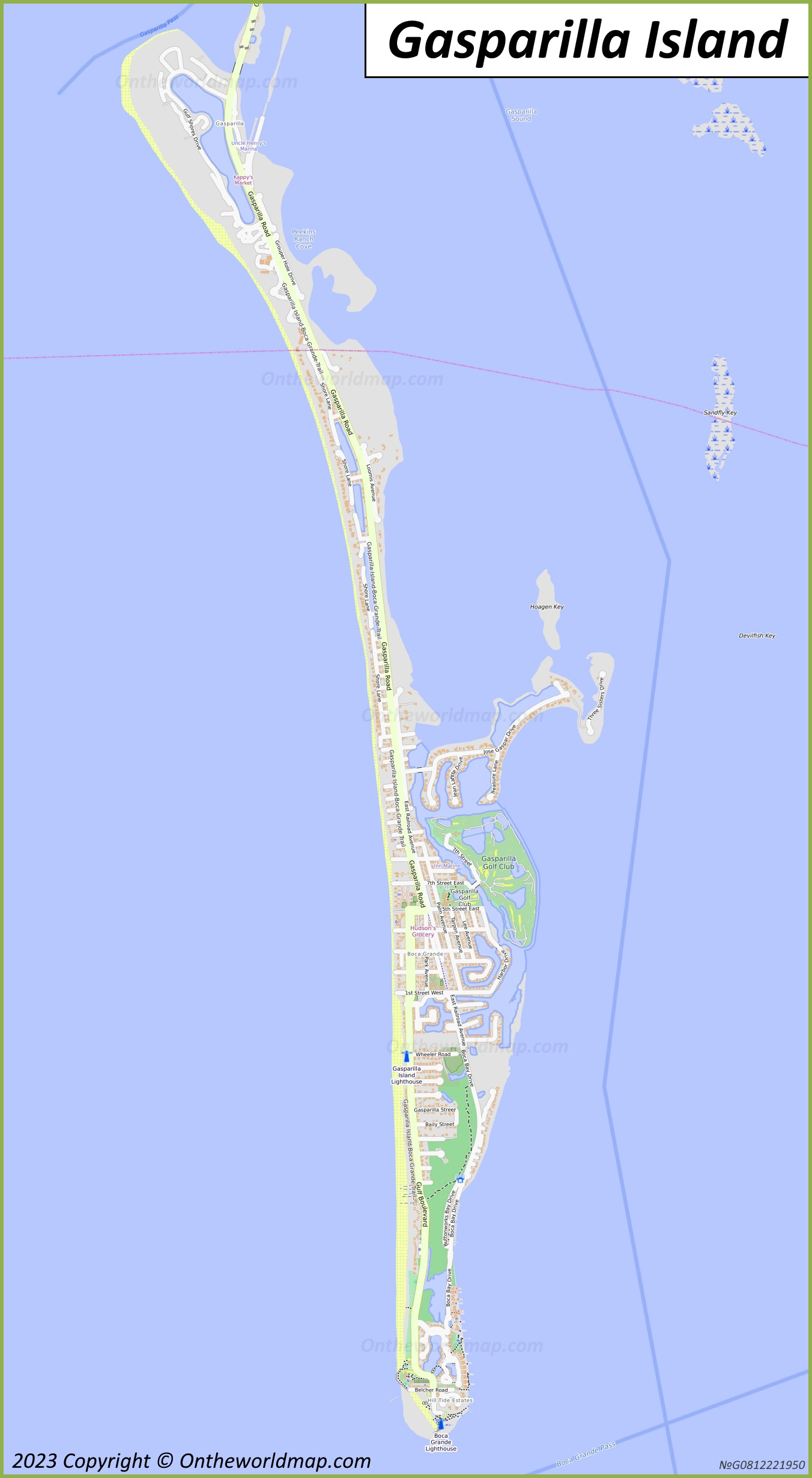 Gasparilla Island Map | Florida, U.s. | Detailed Maps Of with regard to Map Of Little Gasparilla Island Florida