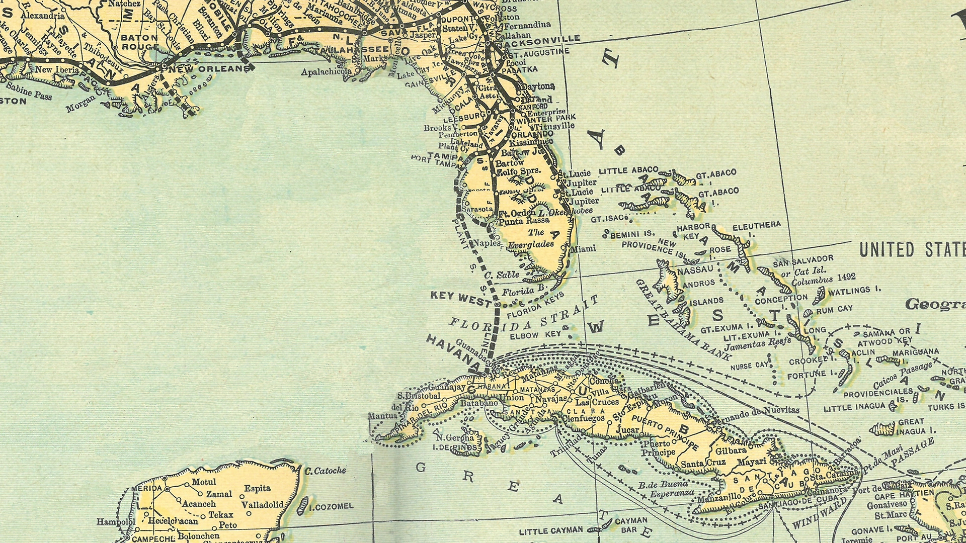 Gateways To The Caribbean | Tampa Bay History Center within Map of Cuba to Florida
