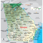 Georgia Maps & Facts   World Atlas With Map Of Southern Georgia And Northern Florida