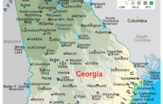 Georgia Maps & Facts – World Atlas with Map of Southern Georgia and Northern Florida