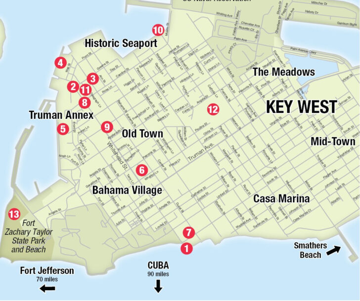 Map of Key West Florida Streets