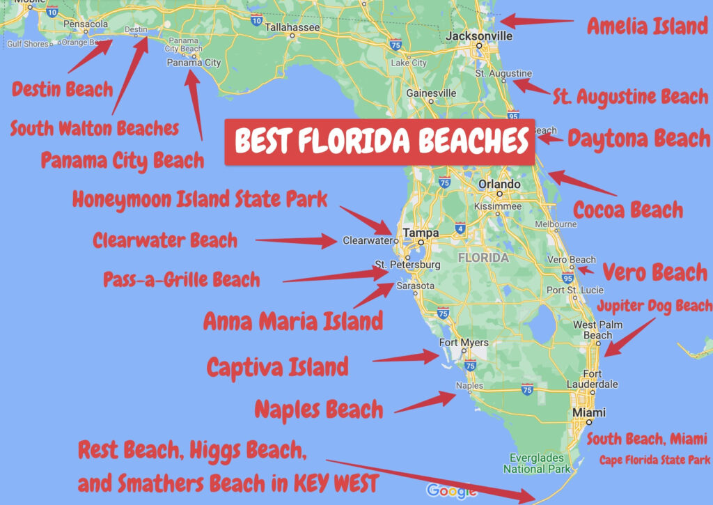 Map Of The Coast Of Florida | Maps Of Florida