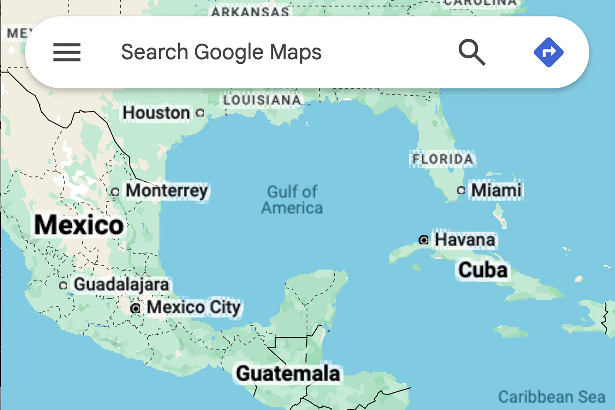 Google Maps Now Shows Gulf Of America, But Not For Everyone regarding Google Map Gulf Of Mexico Florida