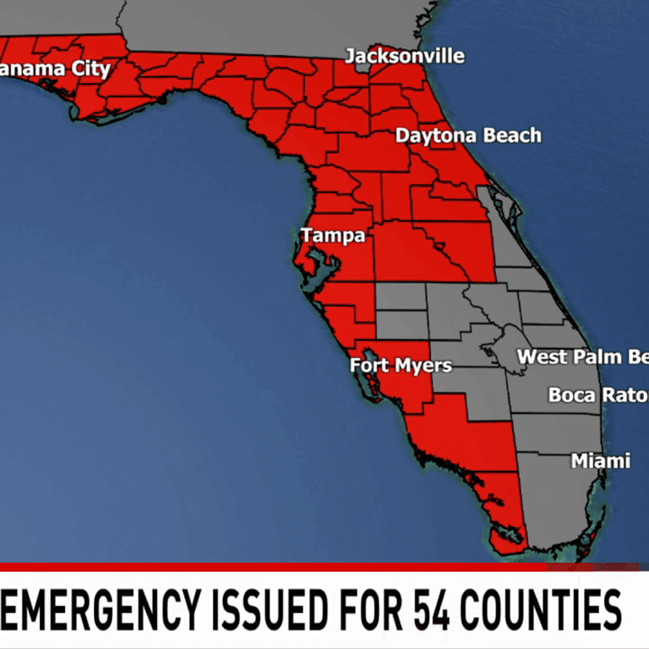Gov. Ron Desantis Issues A State Of Emergency For 54 Florida Counties throughout Florida Counties State Of Emergency Map