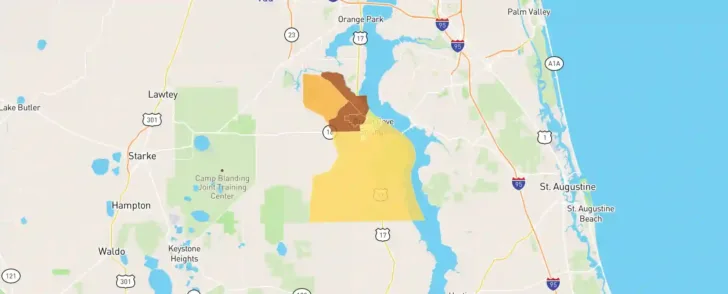 Map of Green Cove Springs Florida