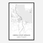 Green Cove Springs Florida Map Poster, Modern Home Decor Wall Art With Regard To Map Of Green Cove Springs Florida