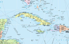 Gulf, Caribbean & Atlantic Coast Regions Wall Map Poster 36X24 pertaining to Map of the Caribbean Islands and Florida