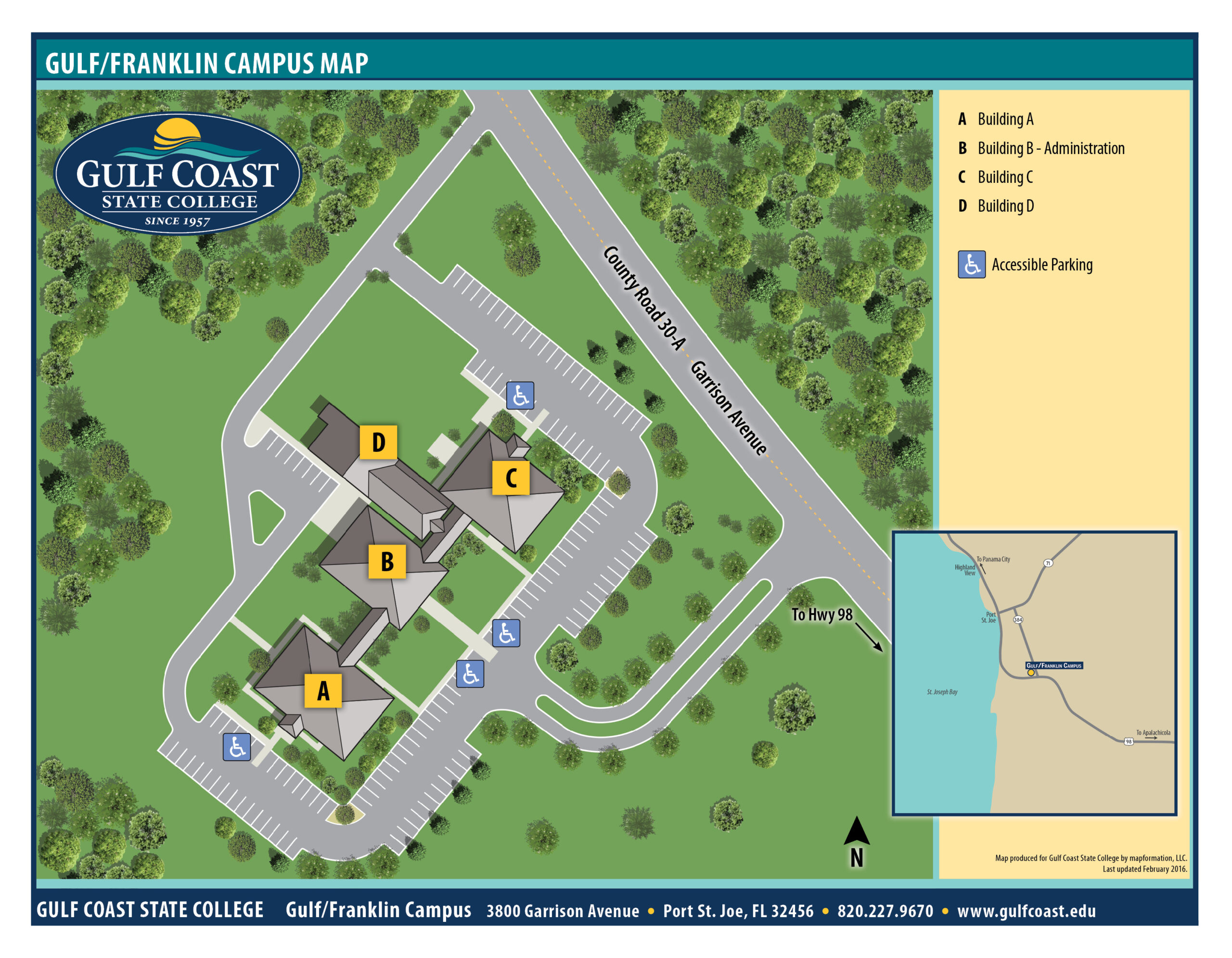 Gulf Coast State College | Campus Maps for Map Of Florida Gulf Coast University