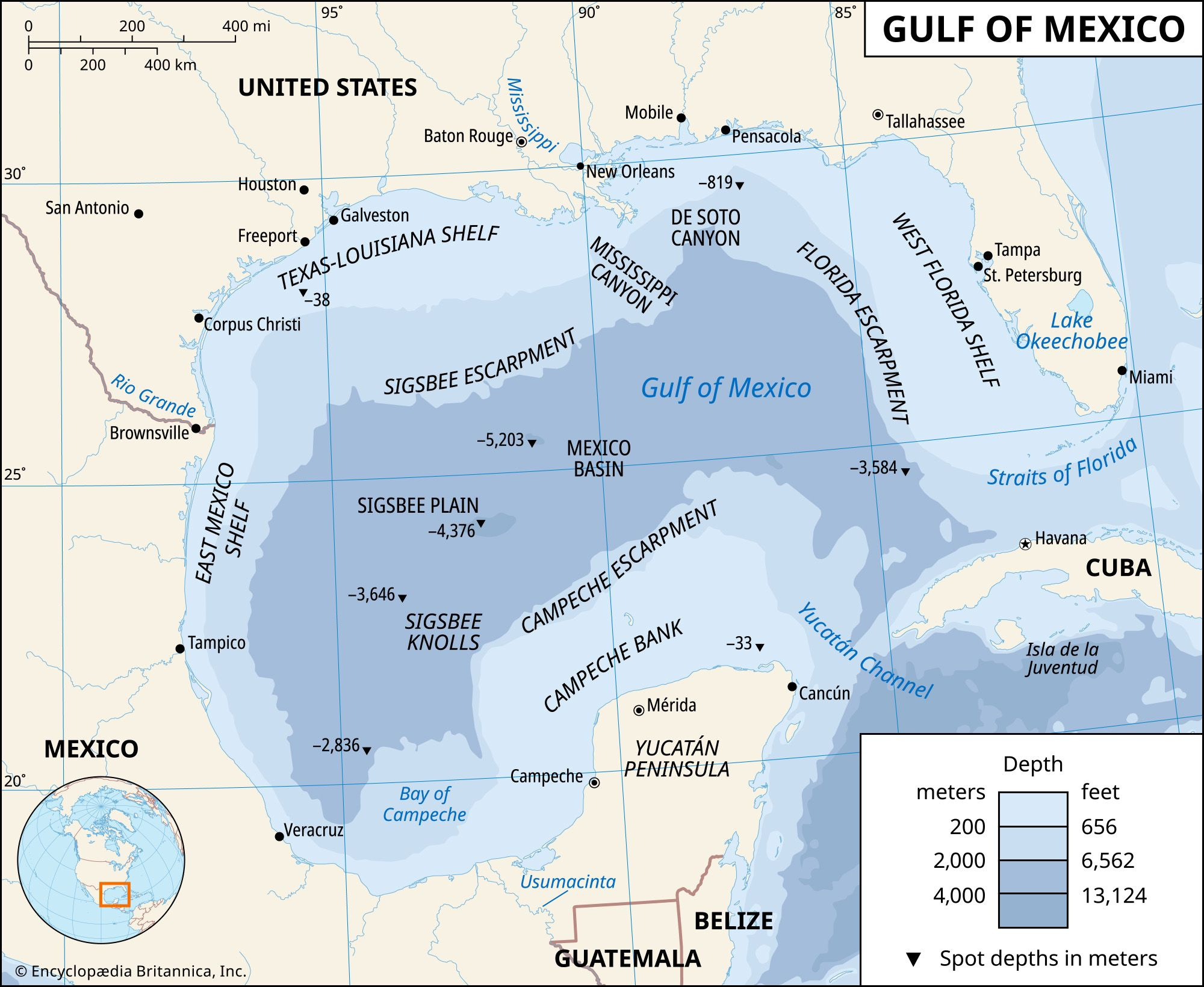Gulf Of Mexico / Gulf Of America | Map, Name, Origin, Ecosystem pertaining to Florida Map Gulf of Mexico