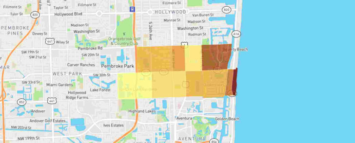 Map of Hallandale Beach Florida Map of Hallandale Beach Florida