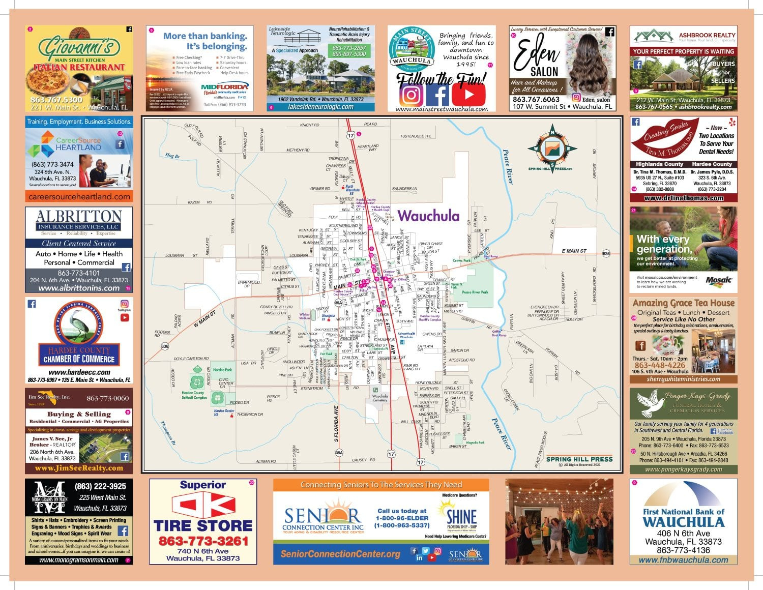 Hardee County - Florida - Spring Hill Press within Map Of Hardee County Florida