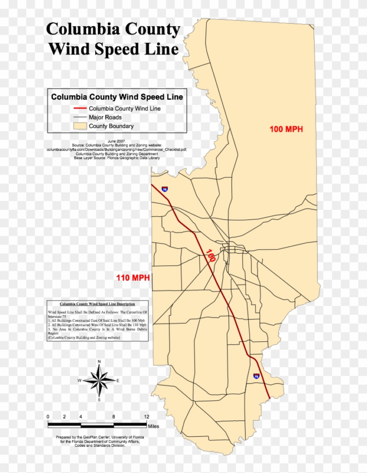 Map of Columbia County Florida