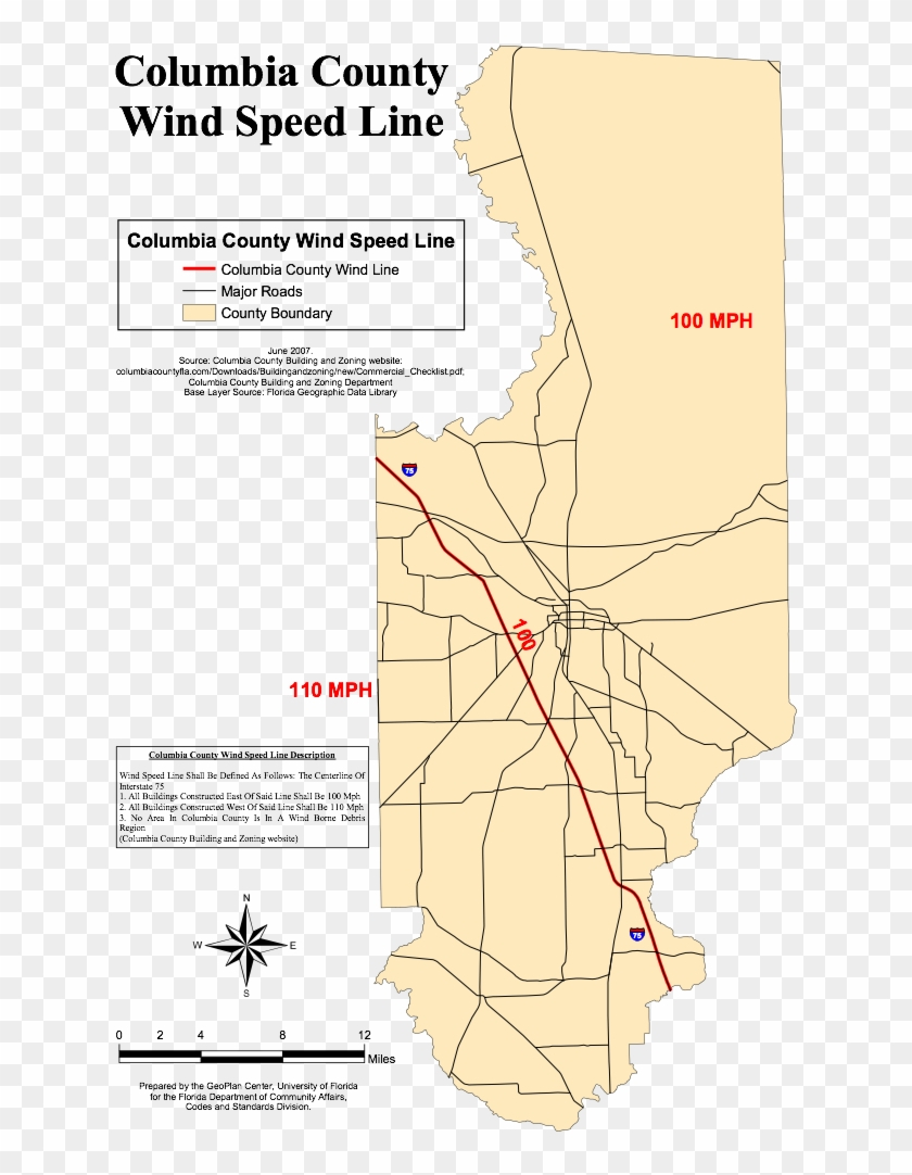 Here&amp;#039;S The Official Wind Zone Map For Columbia County - Map Of pertaining to Map Of Columbia County Florida