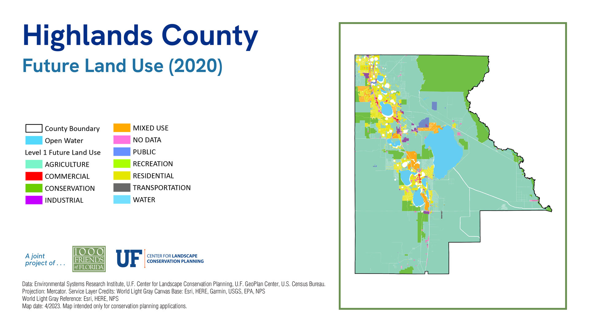 Highlands - Sea Level 2040 within Map of Highlands County Florida