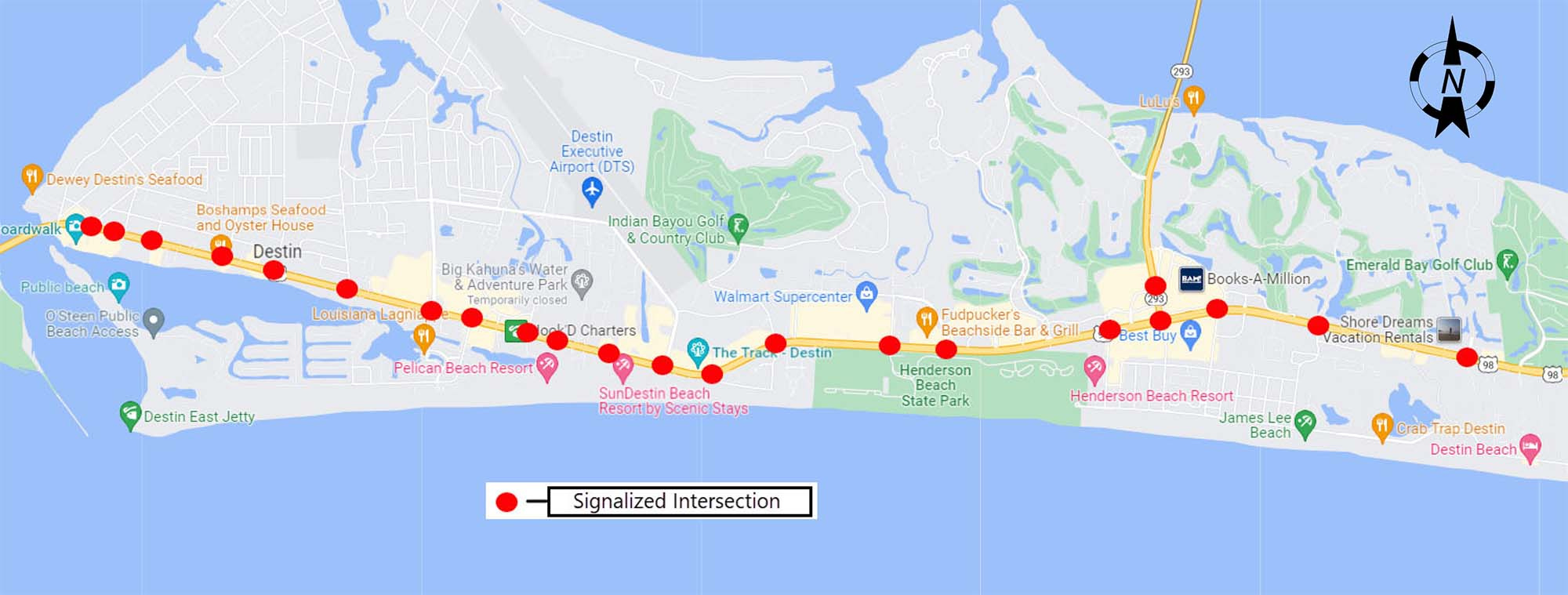 Highway 98 Signal Retiming Completed In Destin, Expected To for Map of Hwy 98 Florida