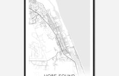 Hobe Sound Florida Map Poster, Modern Home Decor Wall Art Print - Custom  Maps &amp; Posters for Map of Hobe Sound Florida