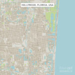 Hollywood Florida Us City Street Mapfrank Ramspott Pertaining To City Of Hollywood Florida Map