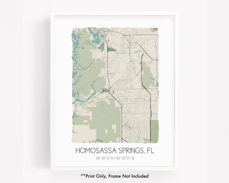 Map of Homosassa Springs Florida