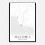 Horseshoe Beach Florida Map Poster, Modern Home Decor Wall Art Print    Custom Maps & Posters Throughout Map Of Horseshoe Beach Florida