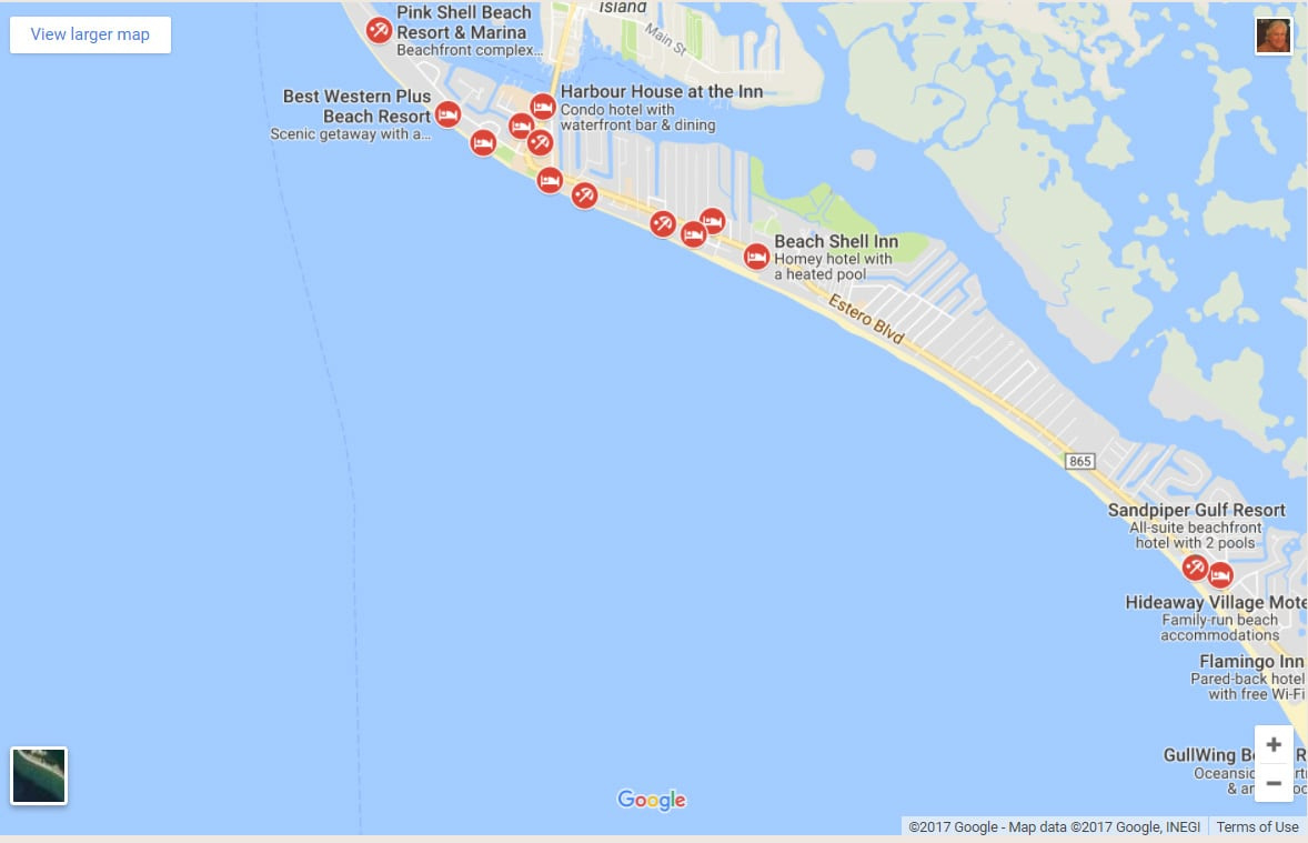 Hotels &amp;amp; Accommodations intended for Map of Hotels in Fort Myers Florida