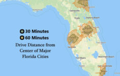 How Far You Can Make It Within An Hour Of Driving From Major Fl inside Map of Beaches You Can Drive on in Florida