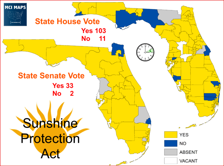Map of Florida Time Zone