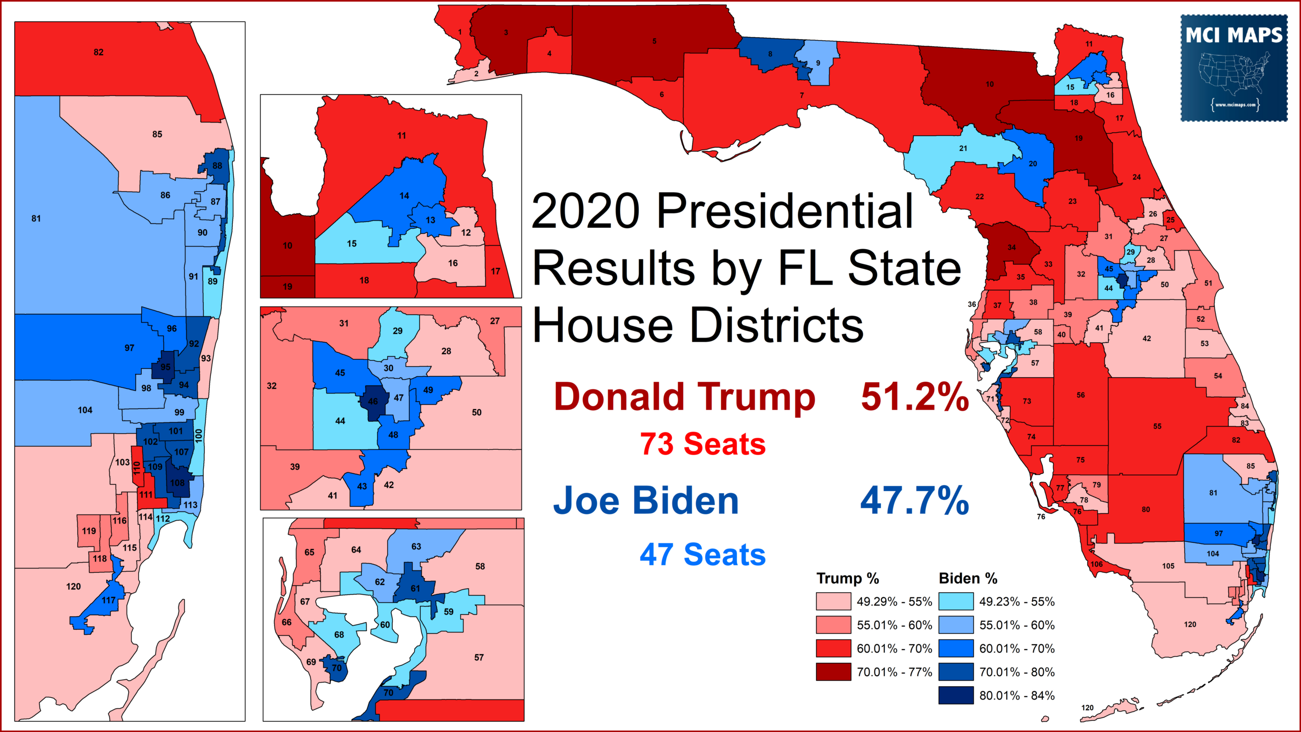 How Florida&amp;#039;S State House Districts Voted In 2020 - Mci Maps regarding Florida District Map House Of Representatives