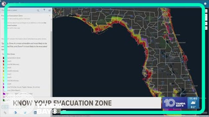Evacuation Zone Map of Florida