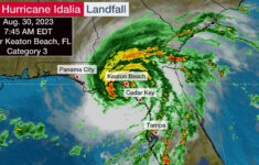 Hurricane Idalia Recap | Weather throughout Map of Florida Hurricane Landfalls