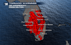 Hurricane Milton Produces Numerous Large Tornadoes Across Florida pertaining to Map of Tornado in Florida