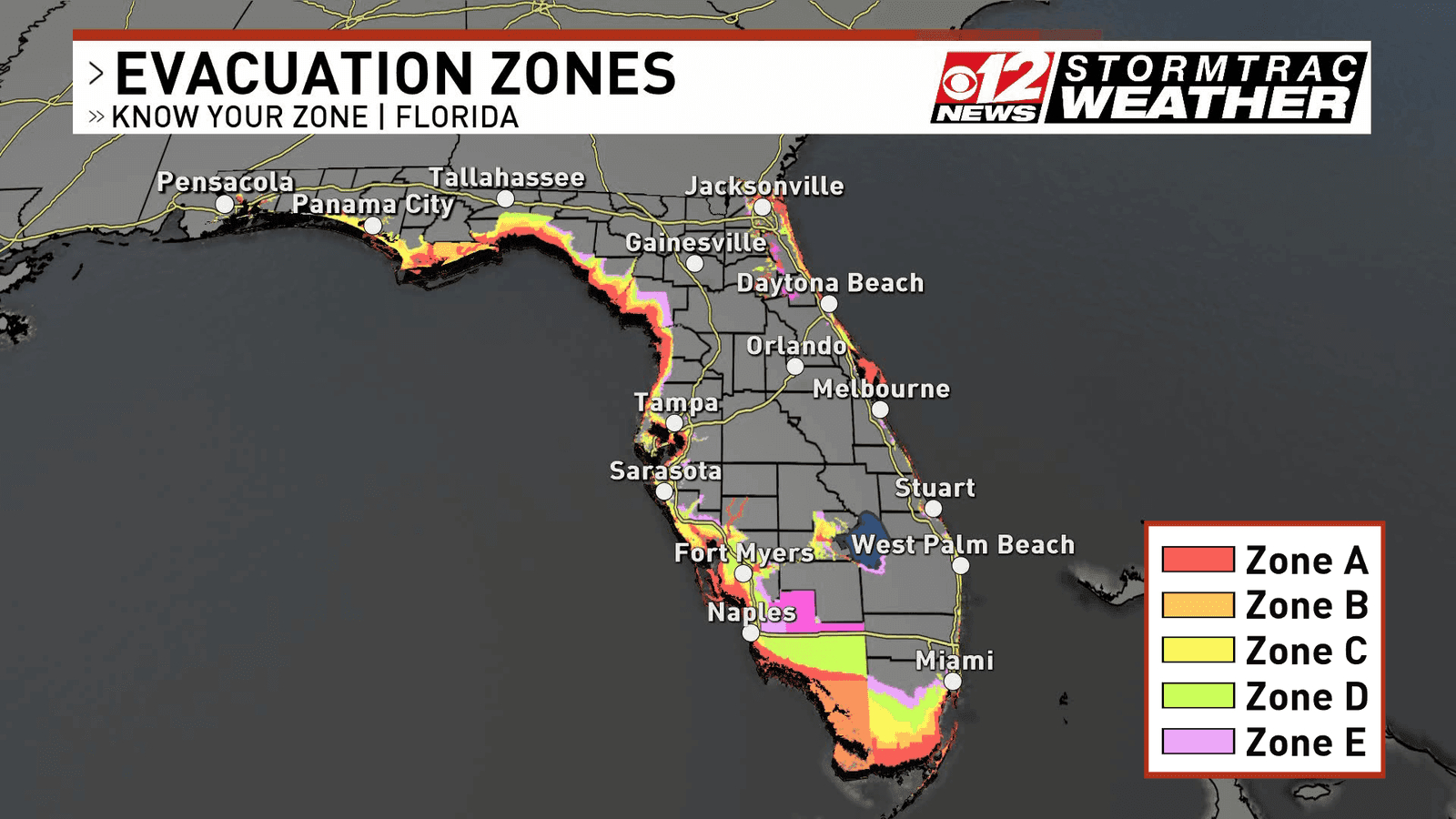Hurricane Preparedness Week: Evacuation Zones inside Map of Evacuation Zones For Florida