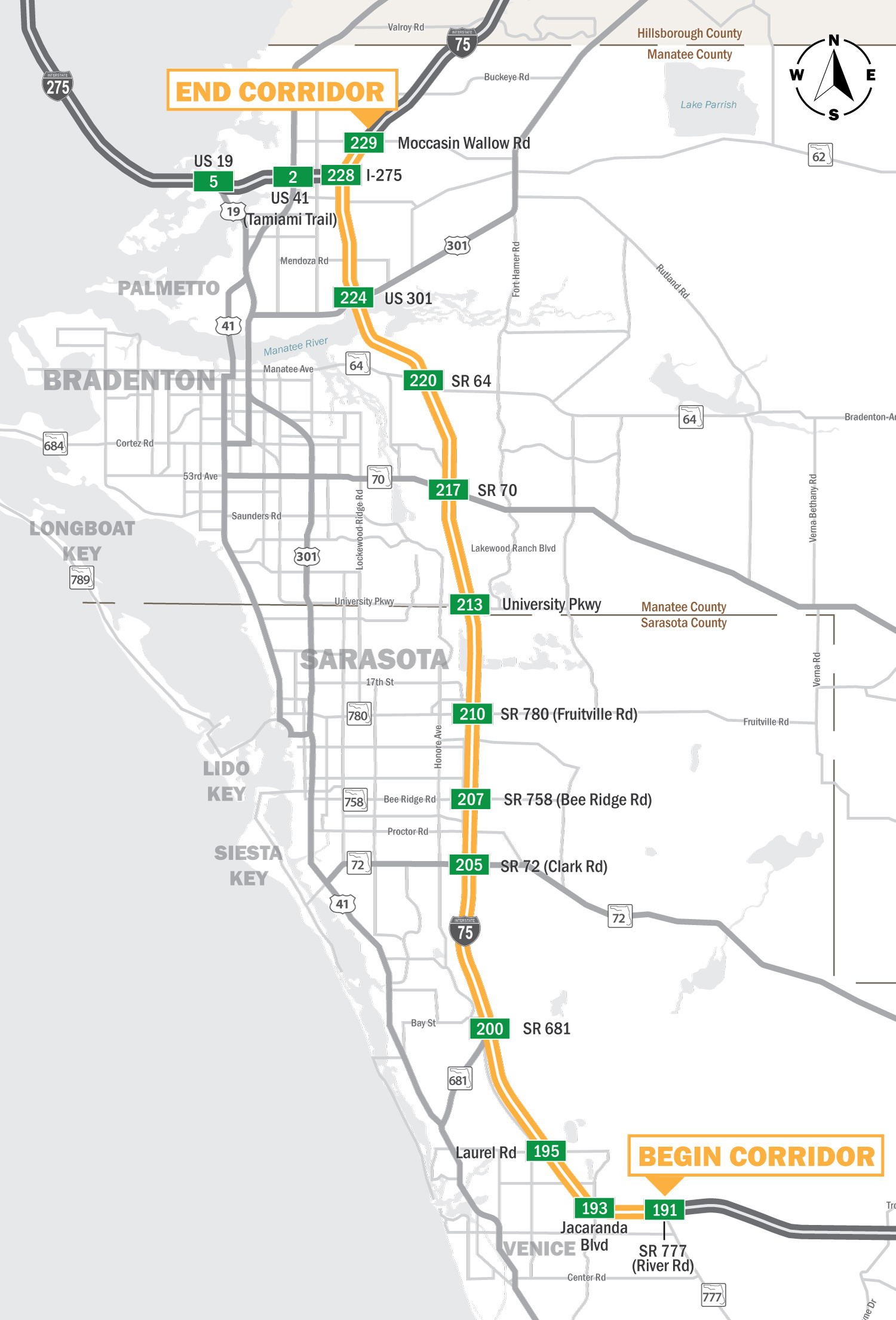 I-75 North Corridor | Southwest Connect regarding Map Of I 75 Florida With Exit Numbers