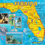 Illustrated Tourist Map Of Florida   Ontheworldmap For See A Map Of Florida