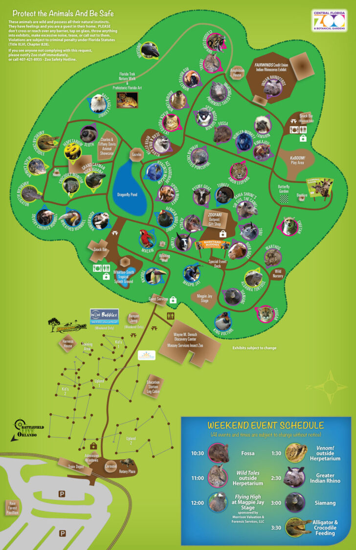 Map of Zoos in Florida