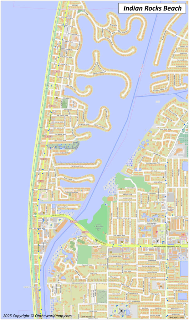 Baudin Rocks Map Map Of Indian Rocks Beach Florida | Maps Of Florida