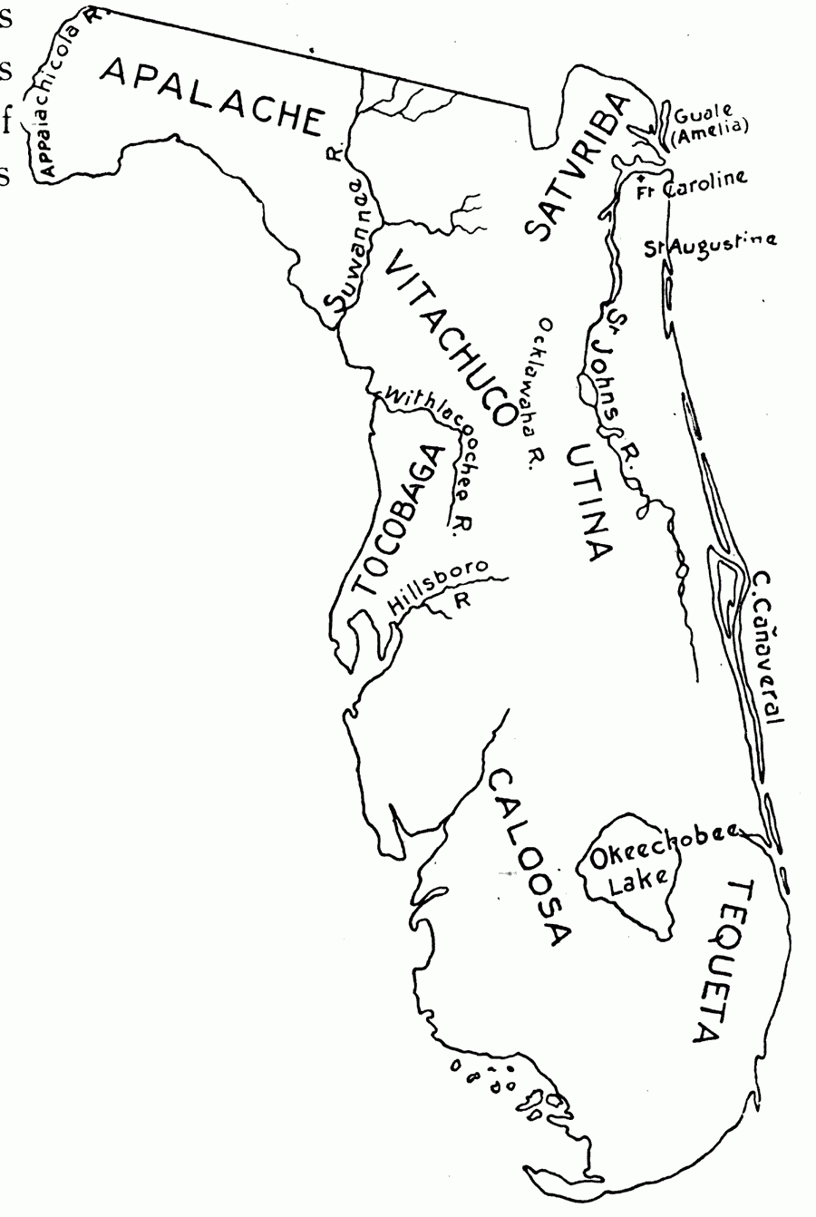 Indian Tribes Of The 16Th Century, 1600 regarding Indian Tribes Of Florida Map