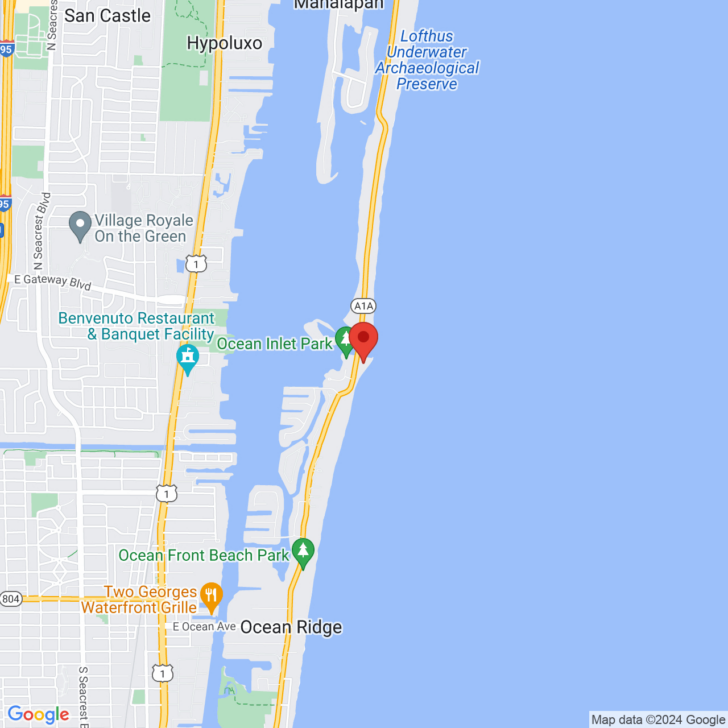 Map of Ocean Ridge Florida