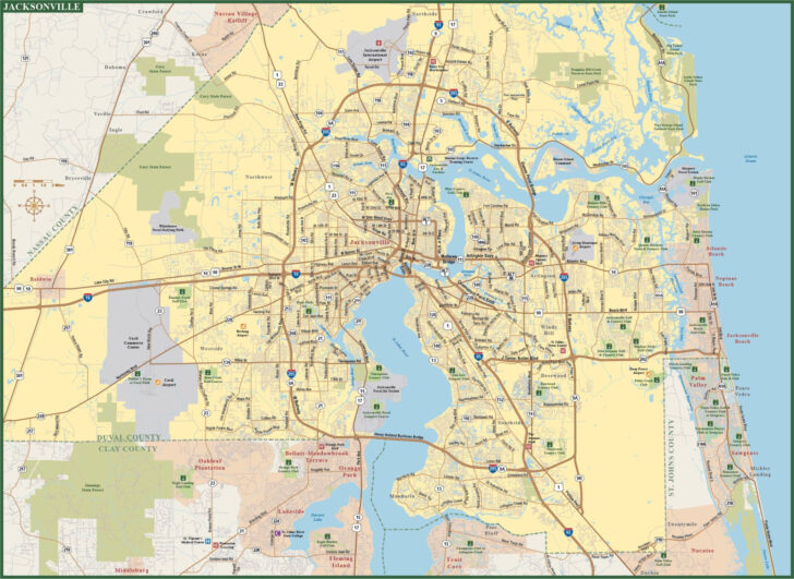Map of Jacksonville Florida