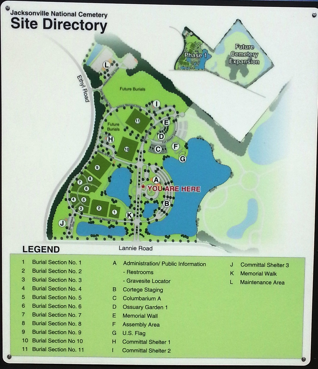Jacksonville National Cemetery In Jacksonville, Florida – Find A inside Map of Florida National Cemetery