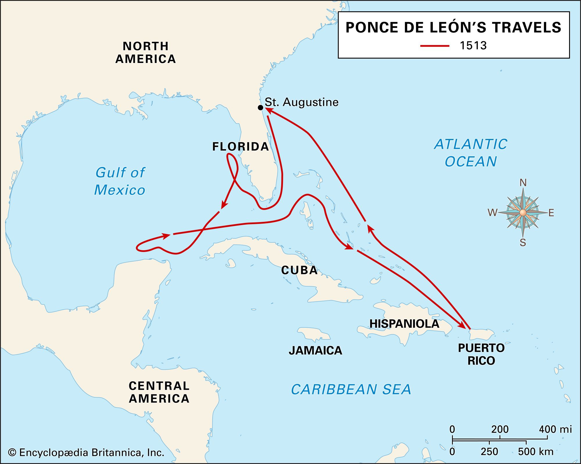 Juan Ponce De Leon | Biography, Route, Discoveries throughout Map Of Ponce De Leon Florida