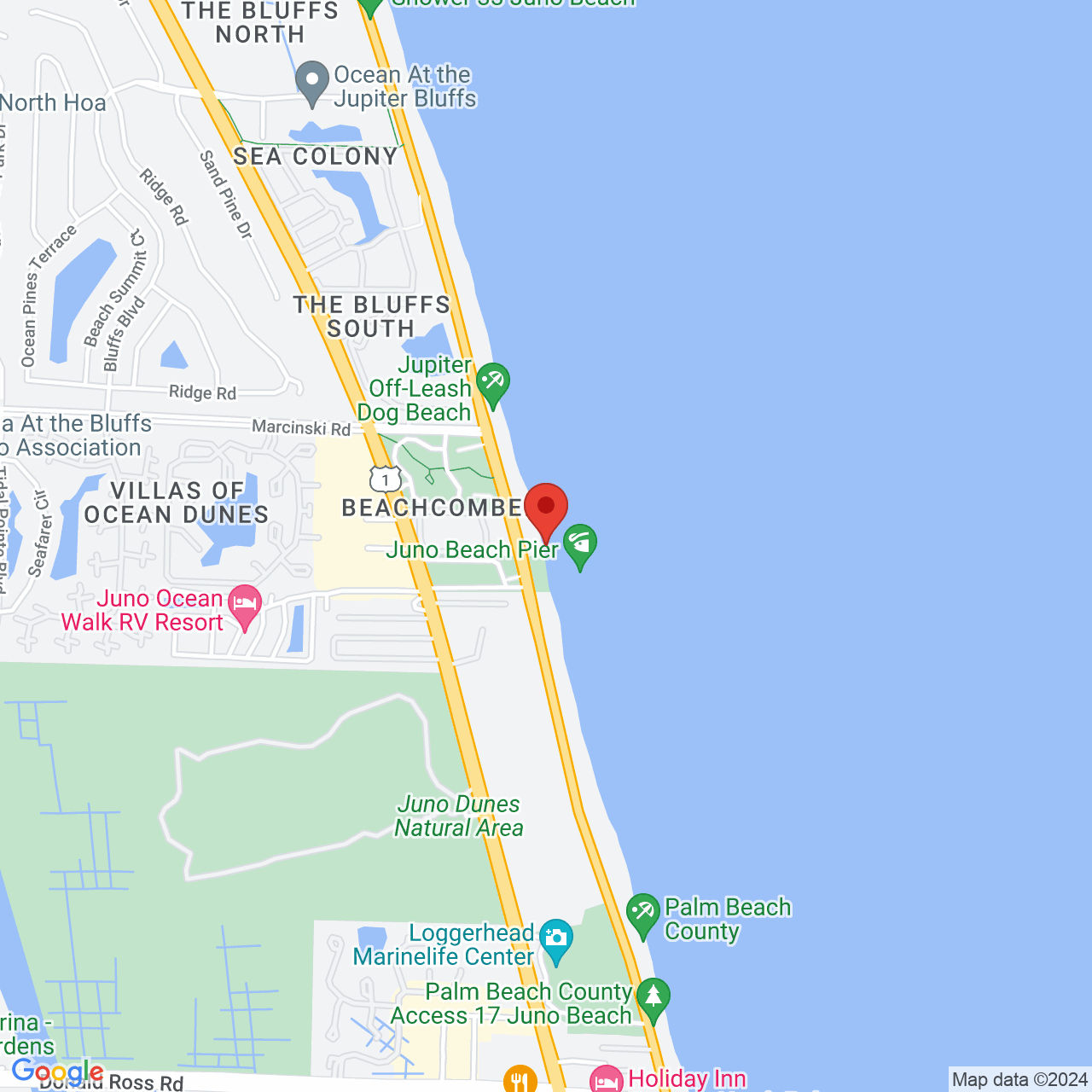 Juno Beach Park intended for Map of Juno Beach Florida