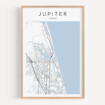 Jupiter Florida Map Print, Jupiter Map Print, Jupiter Florida Pertaining To Map Of Jupiter Beach Florida
